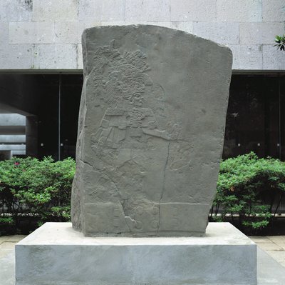 The Stela of La Mojarra, stela 1, late preclassic period, AD c.143-156, Veracruz, Mexico by Pre Columbian